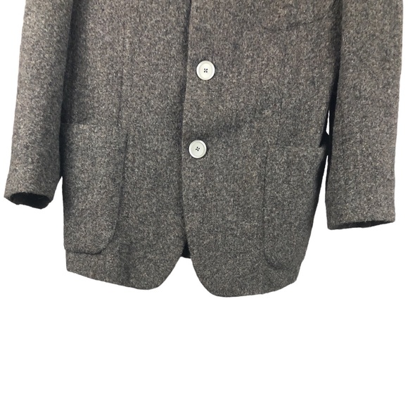 JACKET - Men's Ermenegildo Zenga Soft Textured Wool Grey Blazer. Size L or 43R. - Picture 5 of 16